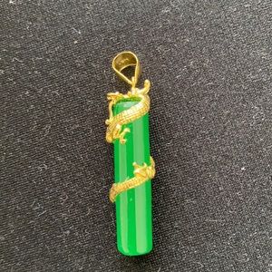 Brand New Jade Pendant with 3D Dragon Carving
